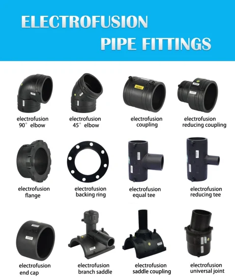 Coude à 90 degrés en PEHD SDR11 Raccord de tuyau d'électrofusion 75 mm